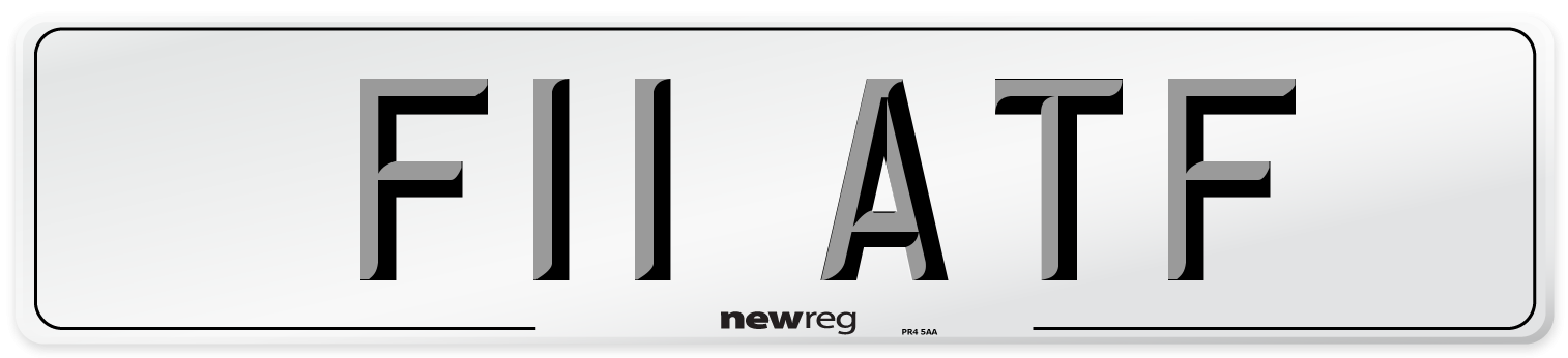 F11 ATF Number Plate from New Reg